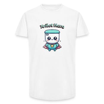 Toilets Hero Toilet Superhero Bathroom Bathroom - Long Fit Men's T-Shirt - white - Front - AI Model Male 185 light (185cm)