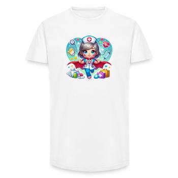 Heroes Nurse Nurse Hospital - Long Fit Men's T-Shirt - white - Front - AI Model Male 185 light (185cm)