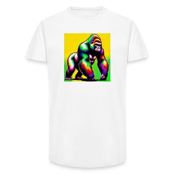 gorilla - Long Fit Men's T-Shirt - white - Front - AI Model Male 185 light (185cm)