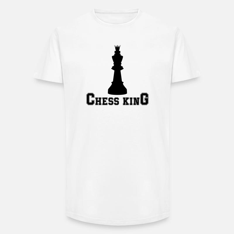 Schach König - Long Fit Männer T-Shirt - Weiß