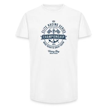 Regatta Sailing Shirt Sailboat Yacht Sailing Crew - Long Fit Men's T-Shirt - white - Front - AI Model Male 185 light (185cm)