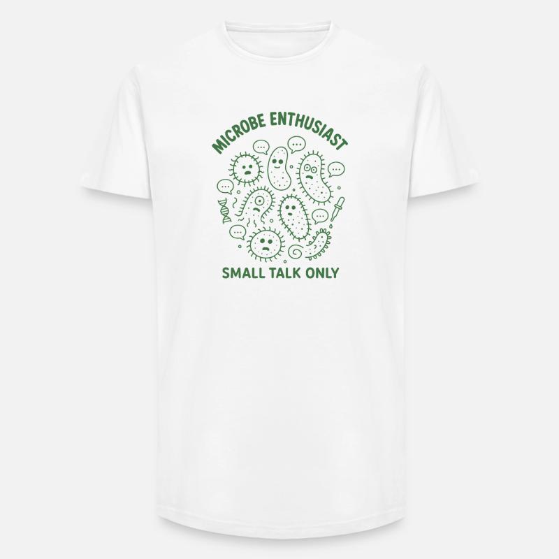 Microbe Talk Only | Microbiology Humor - Long Fit Men's T-Shirt - white