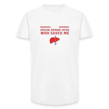 Liver Organ Donor Liver Donation Organ Donor - Long Fit Men's T-Shirt - white - Front - AI Model Male 185 light (185cm)