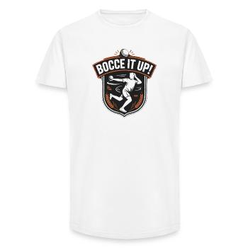 Boccia King Präzision Leidenschaft - Long Fit Männer T-Shirt - Weiß - Vorne - AI Model Male 185 light (185cm)