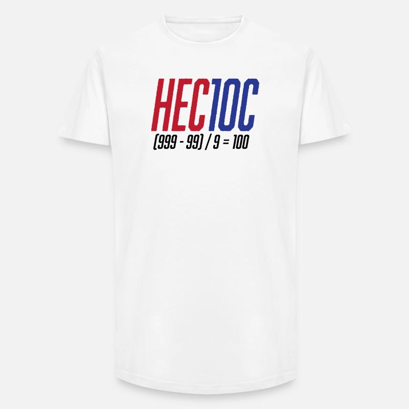 Hectoc Mental Arithmetic Game, Math - Long Fit Men's T-Shirt - white