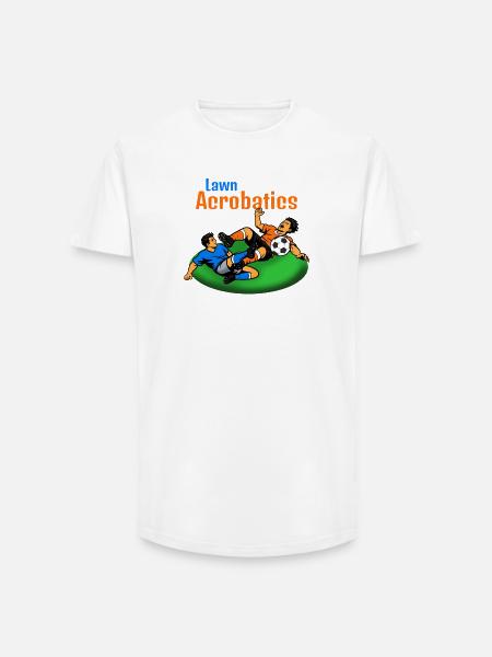 Lawn Acrobats Fußballakrobaten (Blutgrätsche) - Long Fit Männer T-Shirt - Weiß