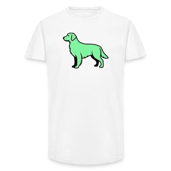 Labrador Retriever Silhouette - Long Fit Men's T-Shirt - white - Front - AI Model Male 185 light (185cm)