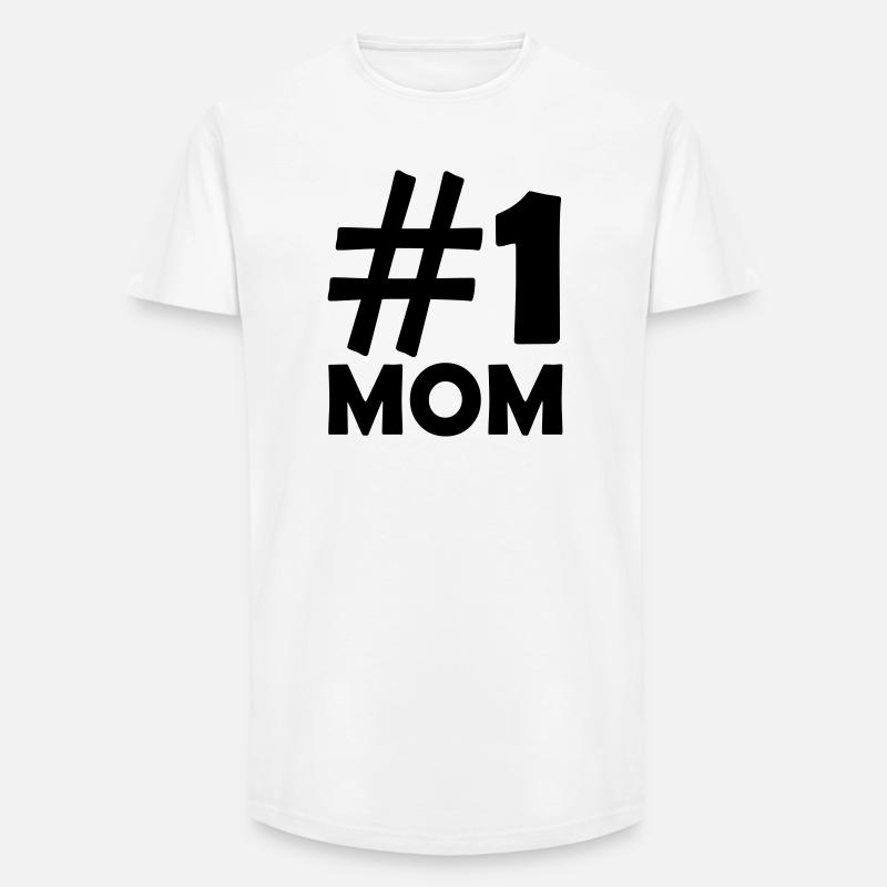 # 1 Mom - Long Fit Männer T-Shirt - Weiß