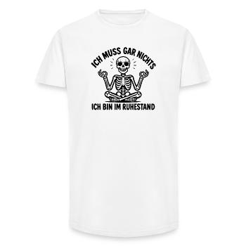Super lustiges Rentner 2026 Skelett Design - Long Fit Männer T-Shirt - Weiß - Vorne - AI Model Male 185 light (185cm)