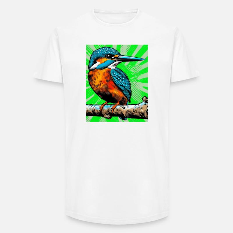 Eisvogel - Long Fit Männer T-Shirt - Weiß