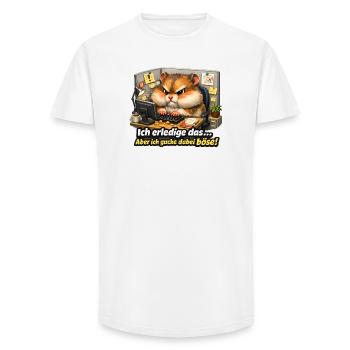 Nagut ich machs aber ich schaue dabei böse-black - Long Fit Männer T-Shirt - Weiß - Vorne - AI Model Male 185 light (185cm)