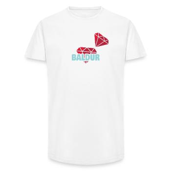 Edel Baldur - Long Fit Men's T-Shirt - white - Front - AI Model Male 185 light (185cm)