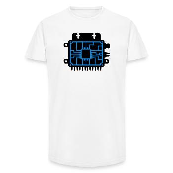 Logo informatique du PCB Microchip - T-shirt coupe longue homme - blanc - Devant - AI Model Male 185 light (185cm)