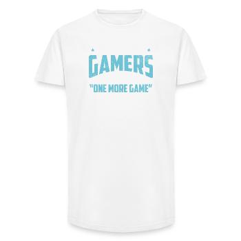 5 Out Of 4 Gamers One More Game Humor - Long Fit Men's T-Shirt - white - Front - AI Model Male 185 light (185cm)