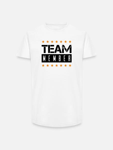 team_member - T-shirt coupe longue homme - blanc