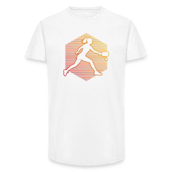 Pickleball Match Geschenk für Pickleballspiel Fans - Long Fit Männer T-Shirt - Weiß - Vorne - AI Model Male 185 light (185cm)