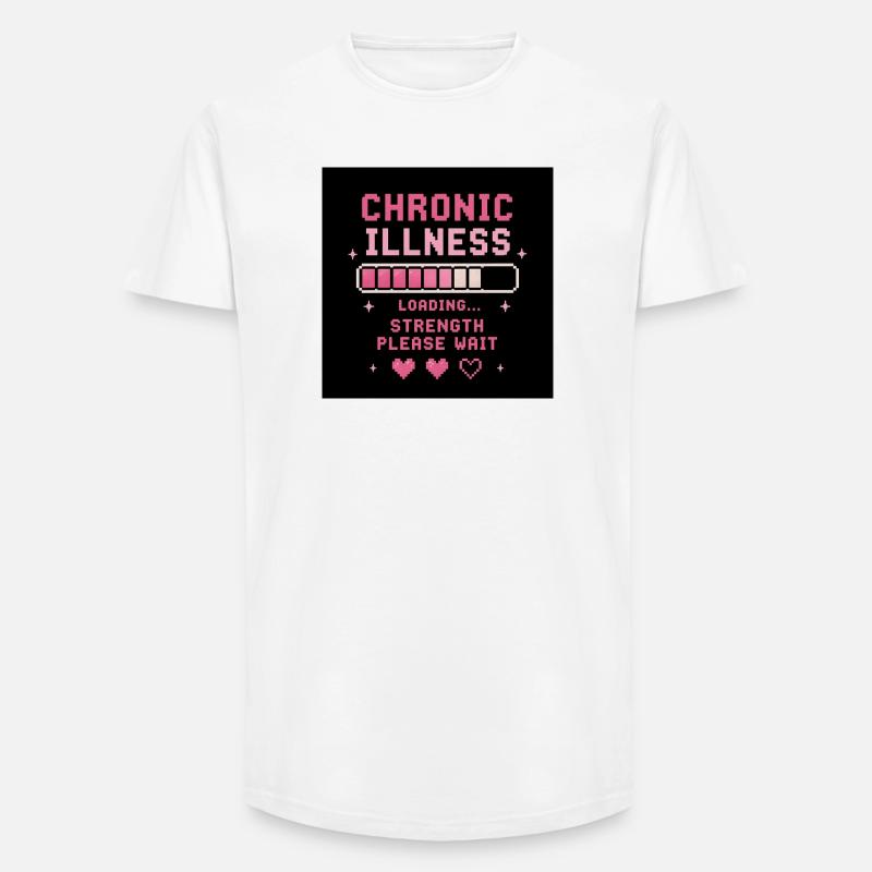     Loading Strength Invisible Battles - Long Fit Men's T-Shirt - white