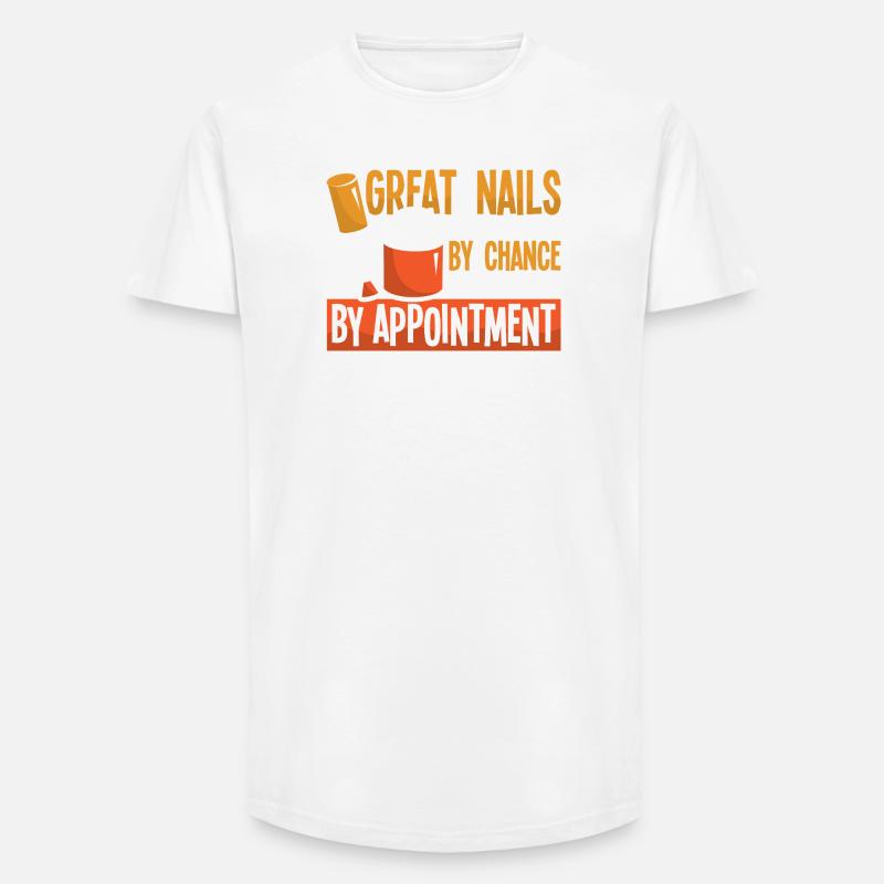 Nageldesigner Nageldesignerin Kosmetik Nagelstudio - Long Fit Männer T-Shirt - Weiß