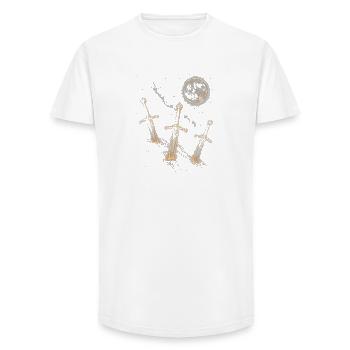 Three Swords in the Moonlight - Long Fit Men's T-Shirt - white - Front - AI Model Male 185 light (185cm)