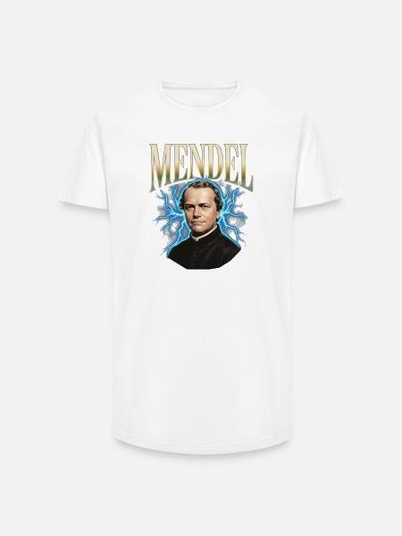 Gregor Mendel Donner - Long Fit Männer T-Shirt - Weiß