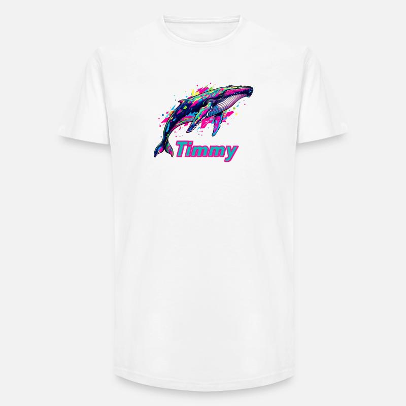 Neonwal Timmy Graffiti - Long Fit Männer T-Shirt - Weiß