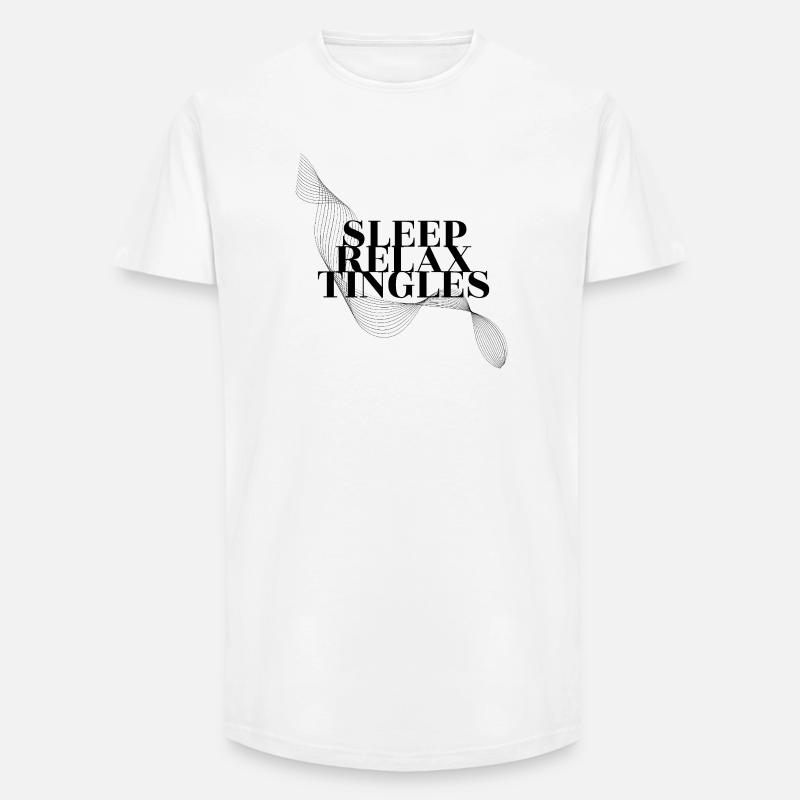 ASMR Flow: Sleep, Relax, Tingles - Long Fit Männer T-Shirt - Weiß