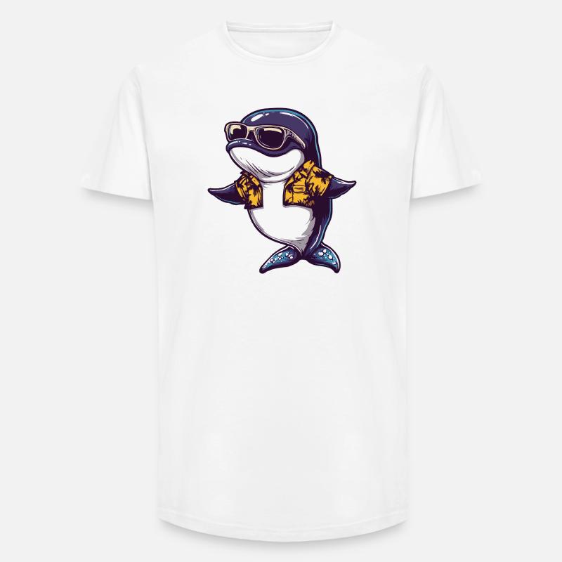 Wal Comic Urlaub - Long Fit Männer T-Shirt - Weiß