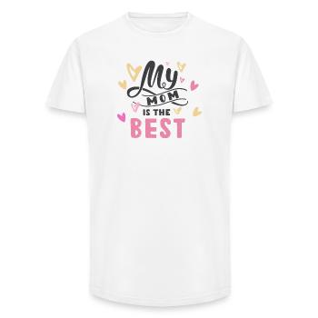 You are the best mom - Long Fit Men's T-Shirt - white - Front - AI Model Male 185 light (185cm)