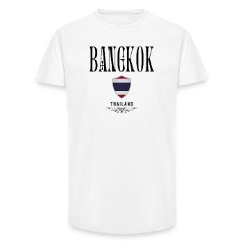 Souvenir Bangkok, elegantes Design Bangkok - Long Fit Männer T-Shirt - Weiß - Vorne - AI Model Male 185 light (185cm)