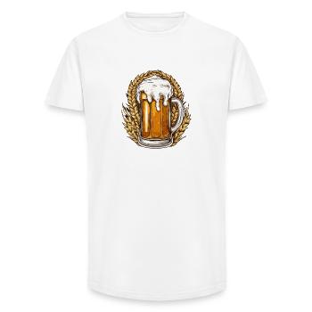 Beer Beer Mug Hops - Long Fit Men's T-Shirt - white - Front - AI Model Male 185 light (185cm)