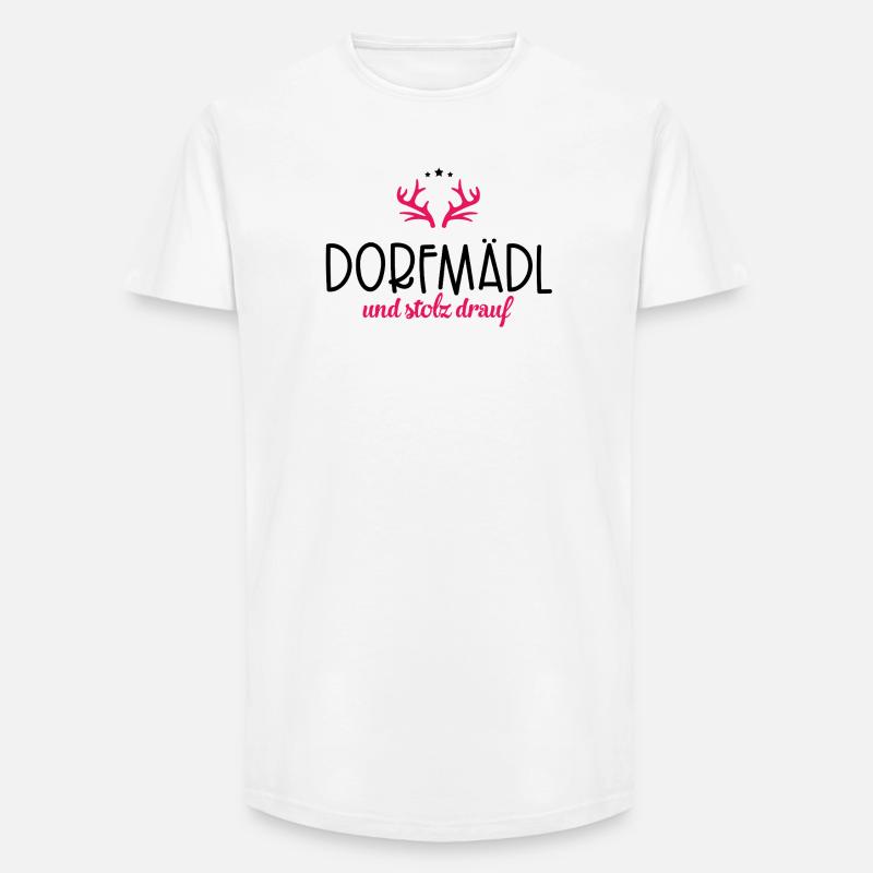 Dorfmädl - Long Fit Männer T-Shirt - Weiß