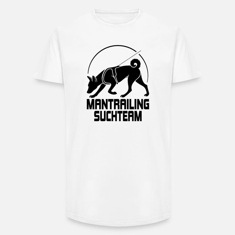 Basenji Mantrailing Suchteam Hunde Wilsigns - Long Fit Männer T-Shirt - Weiß
