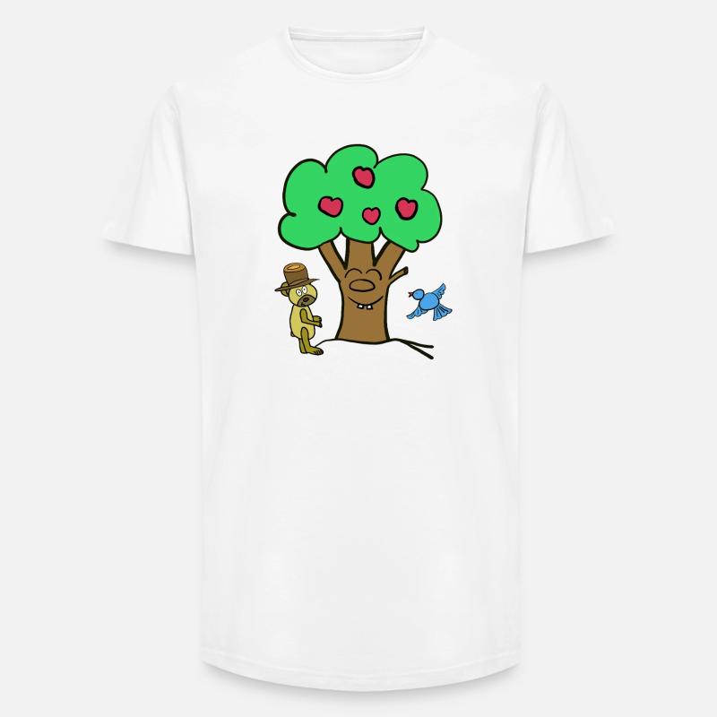 Apfelbaum Baum Teddybär Sommer Kind - Long Fit Männer T-Shirt - Weiß