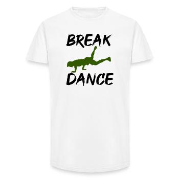 Breakdancing - Long Fit Men's T-Shirt - white - Front - AI Model Male 185 light (185cm)