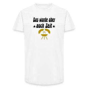 Griller - T-shirt coupe longue homme - blanc - Devant - AI Model Male 185 light (185cm)