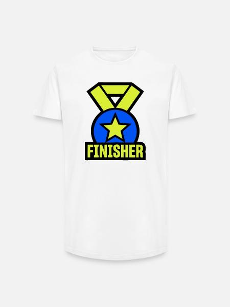Stolzer Finisher Medaille Stern - Long Fit Männer T-Shirt - Weiß