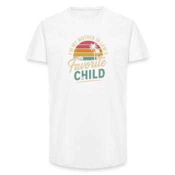 Mother-in-law's favorite child - Long Fit Men's T-Shirt - white - Front - AI Model Male 185 light (185cm)