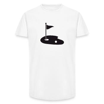 Golf Green - Long Fit Männer T-Shirt - Weiß - Vorne - AI Model Male 185 light (185cm)