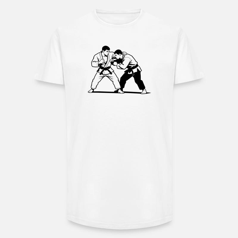 Sambo - Long Fit Männer T-Shirt - Weiß