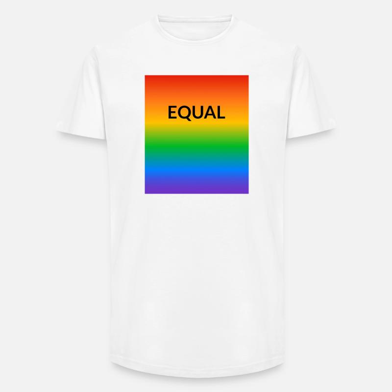 Rainbow Equal LGBT Pride Monat - Long Fit Männer T-Shirt - Weiß
