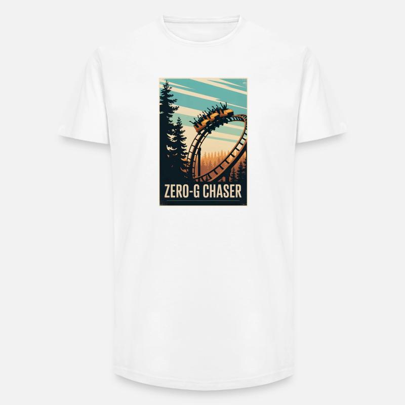 Zero-G Jäger | Achterbahn Thrill - Long Fit Männer T-Shirt - Weiß