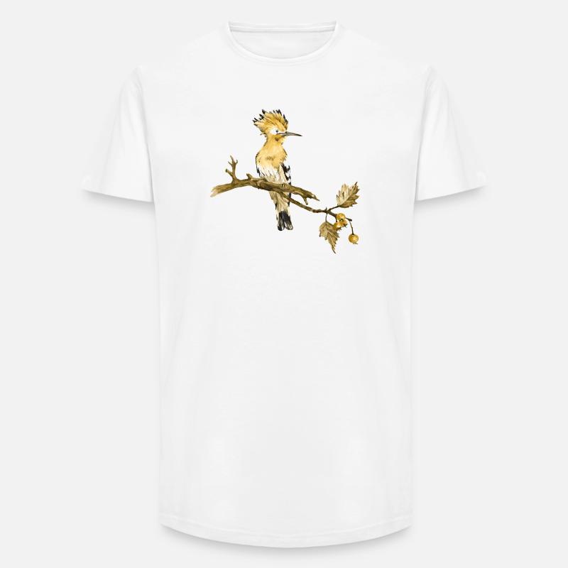 Bunter Vogel - Long Fit Männer T-Shirt - Weiß