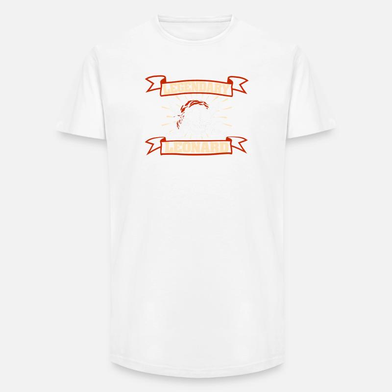 Leonard - Long Fit Männer T-Shirt - Weiß