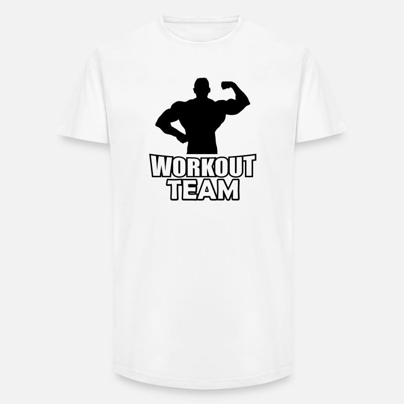 workout_team- - Long Fit Männer T-Shirt - Weiß