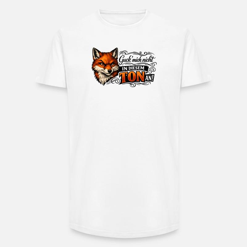 Fuchs freches Statement - Long Fit Männer T-Shirt - Weiß