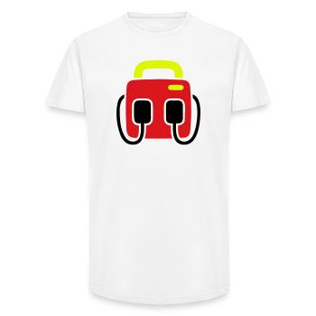 Defibrillator AED First Aid - Long Fit Men's T-Shirt - white - Front - AI Model Male 185 light (185cm)