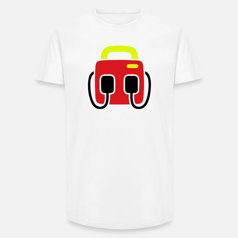 Defibrillator AED First Aid - Long Fit Men's T-Shirt - white