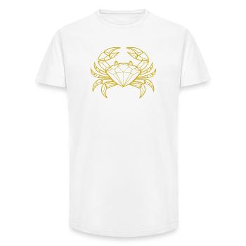 Cancer – Protection & Strength - Long Fit Men's T-Shirt - white - Front - AI Model Male 185 light (185cm)