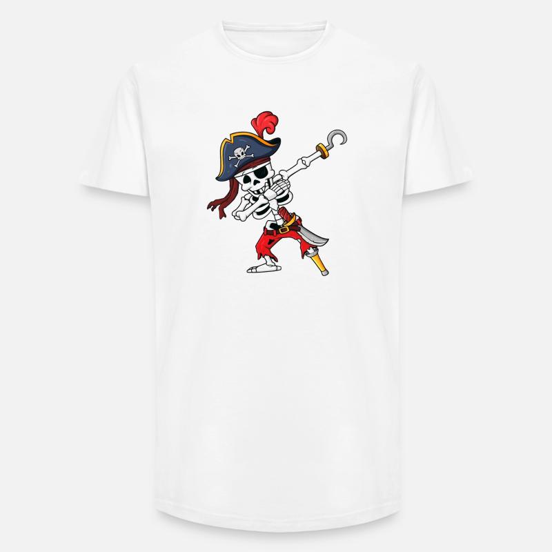 Pirate Skeleton Hook Strike - Long Fit Men's T-Shirt - white