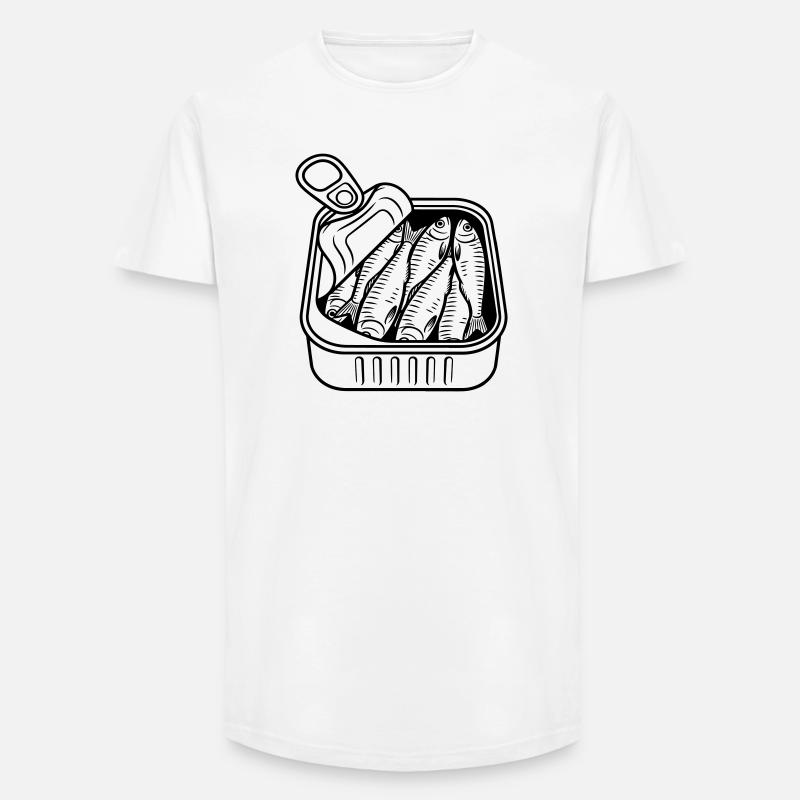 Sardinen - Long Fit Männer T-Shirt - Weiß